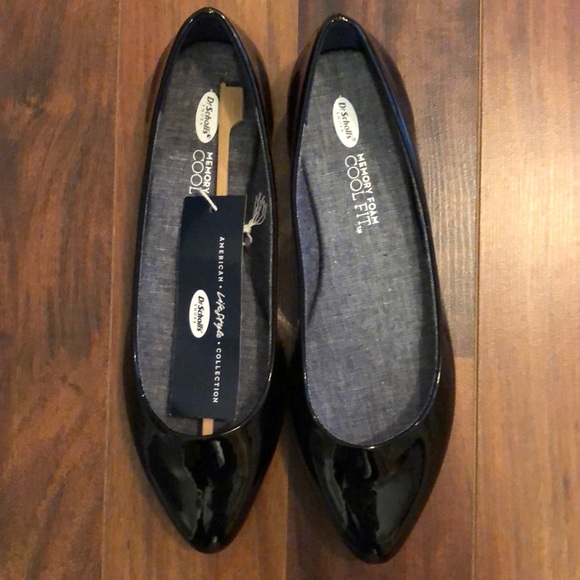 Dr. Scholl's | Shoes | Nwt Womens Dr Scholls Really Black Patent Flats ...